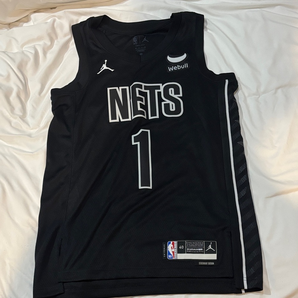 NBA jersey. Mikal Bridges. Nets Jersey. Statement edition.